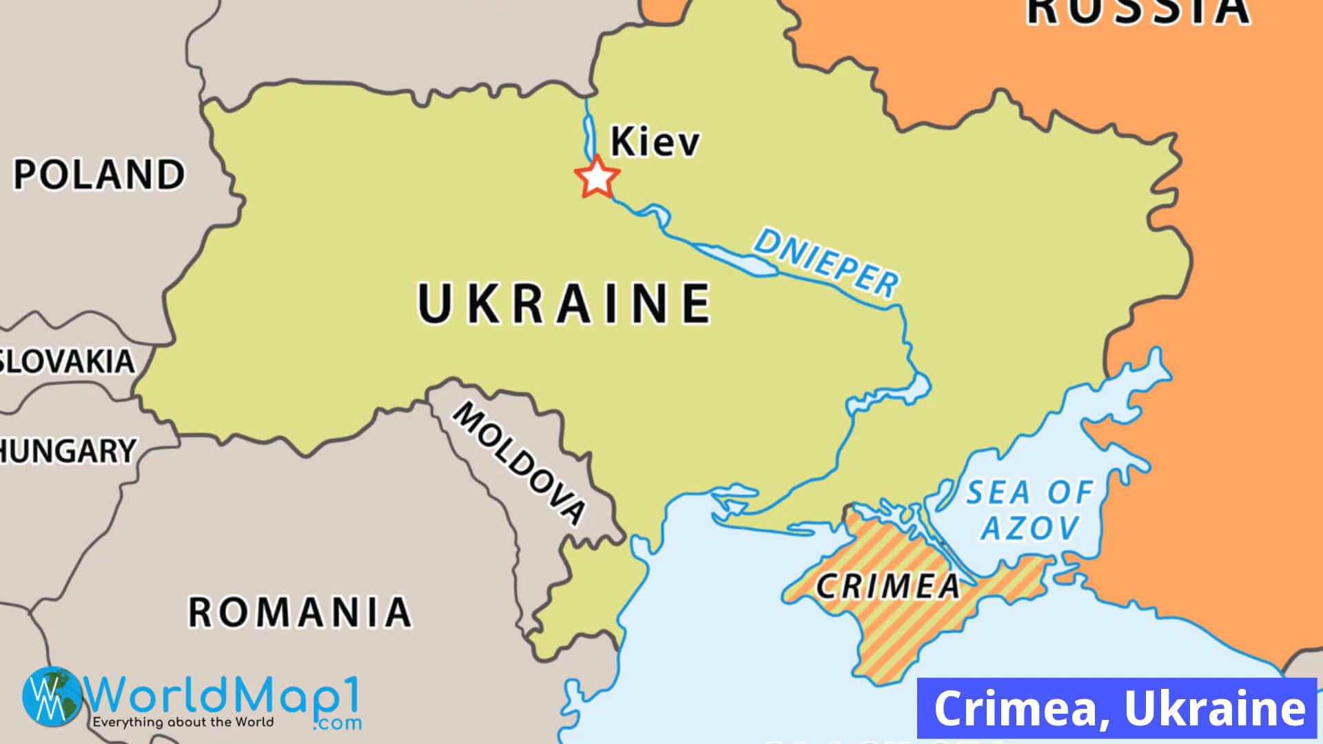 Karte der Krim-Ukraine